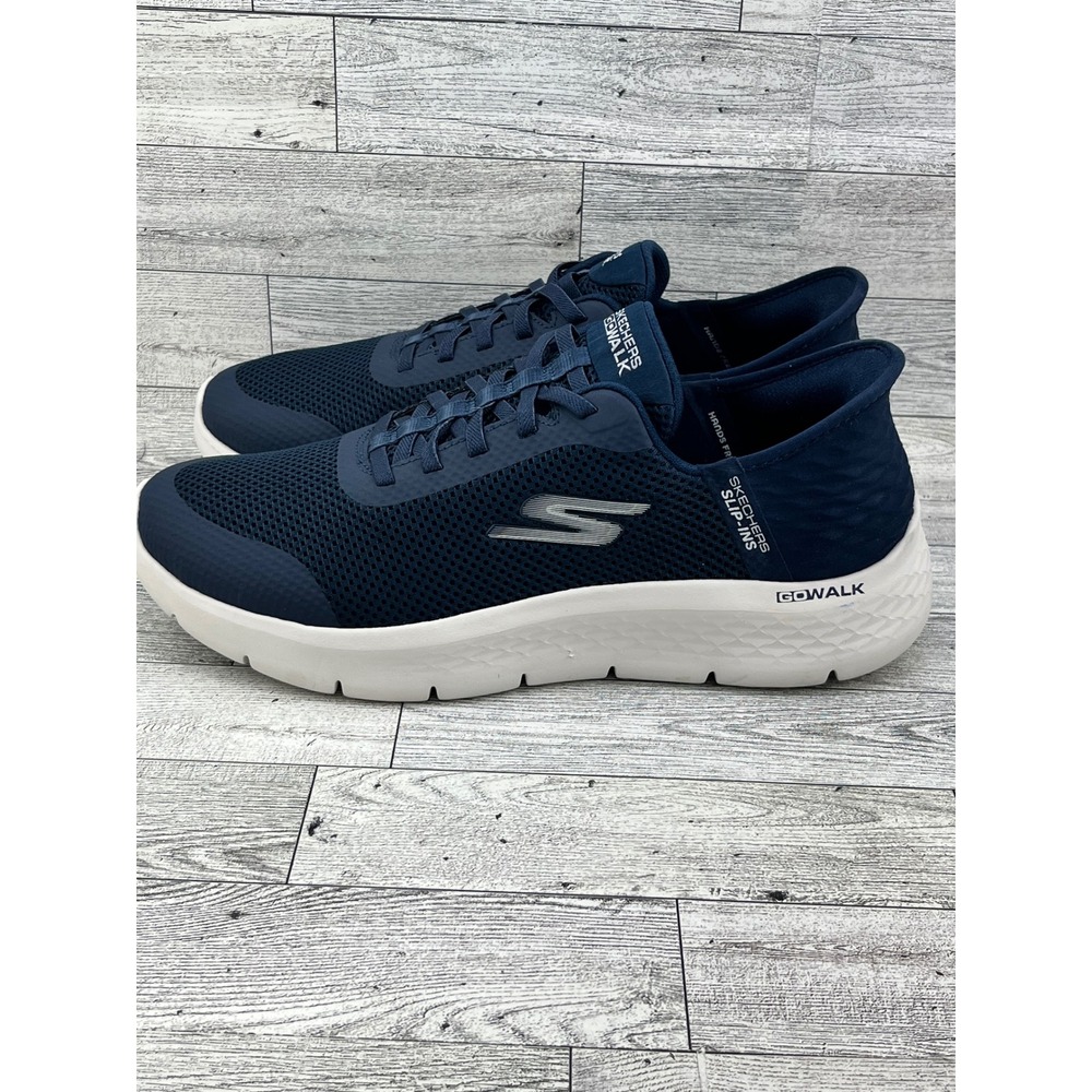 Skechers Hands Free Slip-ins GO WALK Anywhere Navy‎ Blue Wide Shoes Women Sz 10